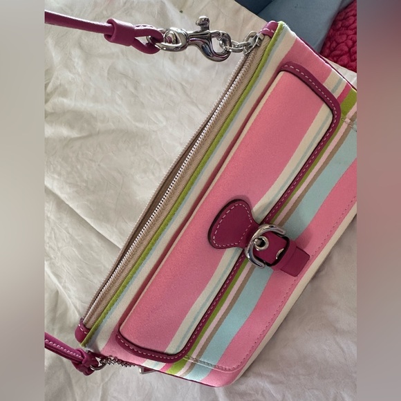 FIRM Coach Soho Striped Wristlet - Picture 7 of 8